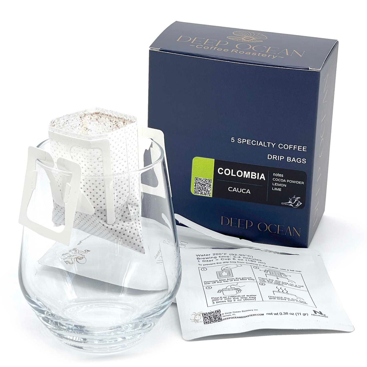 Coffee Drip Bags • Colombia • Cocoa, lemon, lime