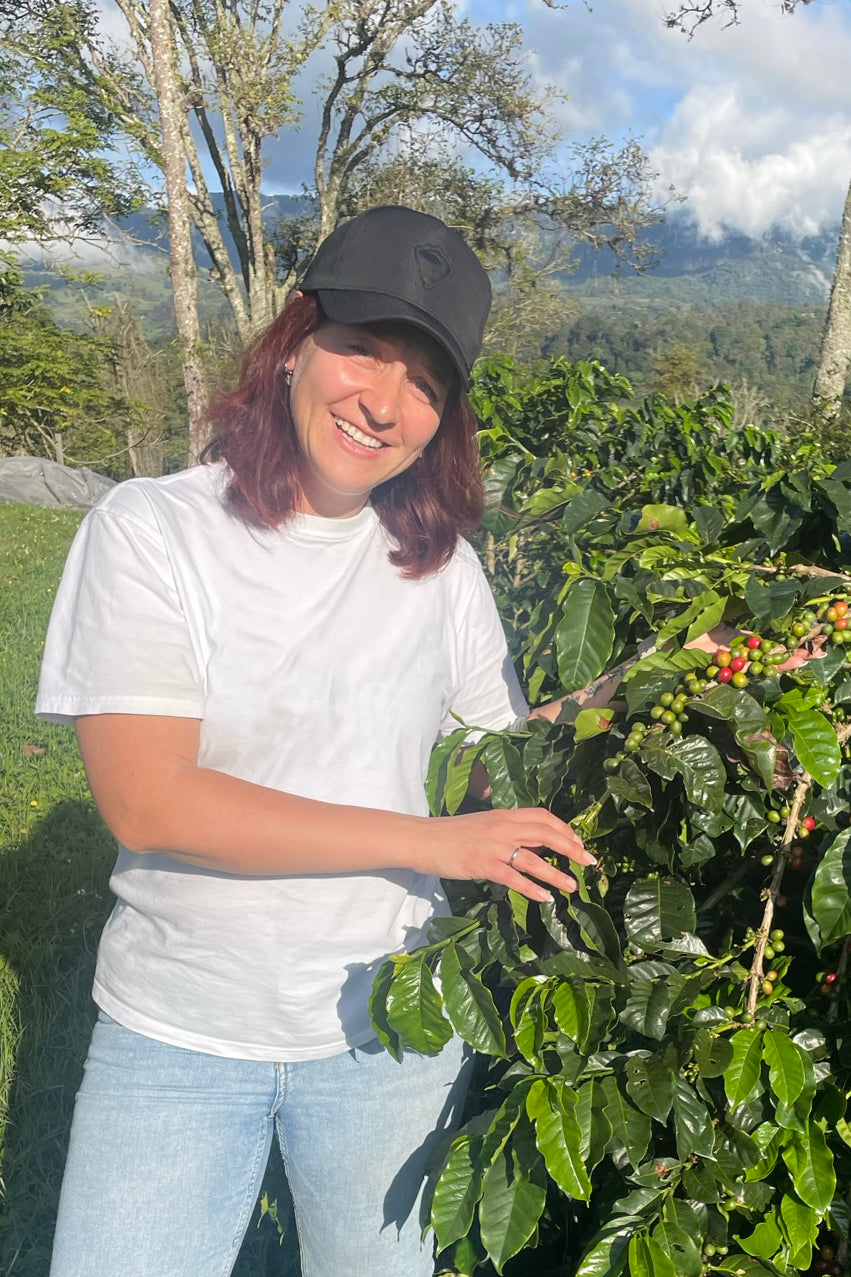 Veronika in Colombia - Specialty coffee farm