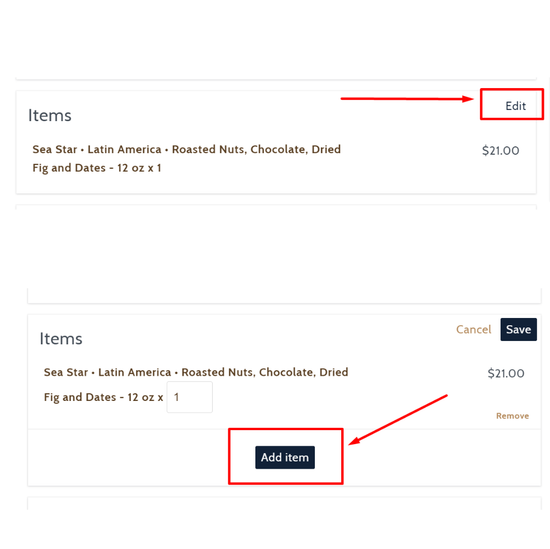 How to add product to existing coffee subscription