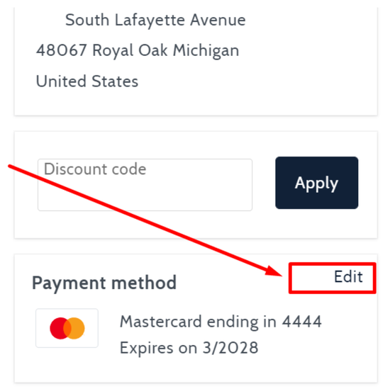 How to fix payment method